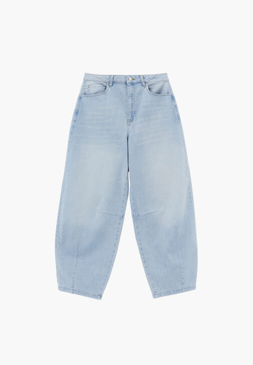 Barrel-Fit Denim ve Cepli Gömlek Kombini