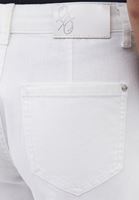 Bayan Beyaz Orta Bel Barrel-Fit Pantolon