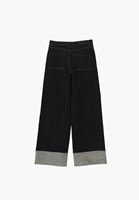 Bayan Mavi Baggy-Fit Denim Pantolon