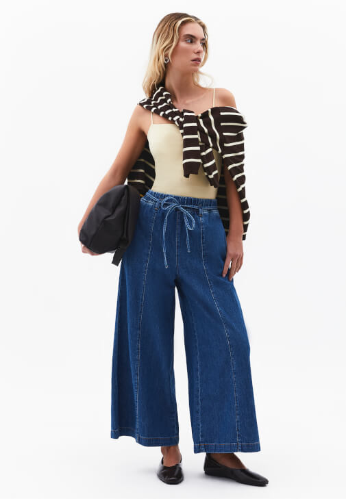 Mavi Culotte Denim Pantolon