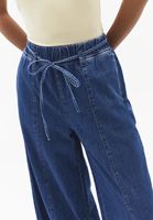 Bayan Mavi Culotte Denim Pantolon