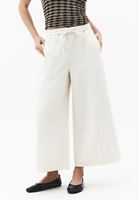 Bayan Bej Yüksek Bel Culotte Pantolon