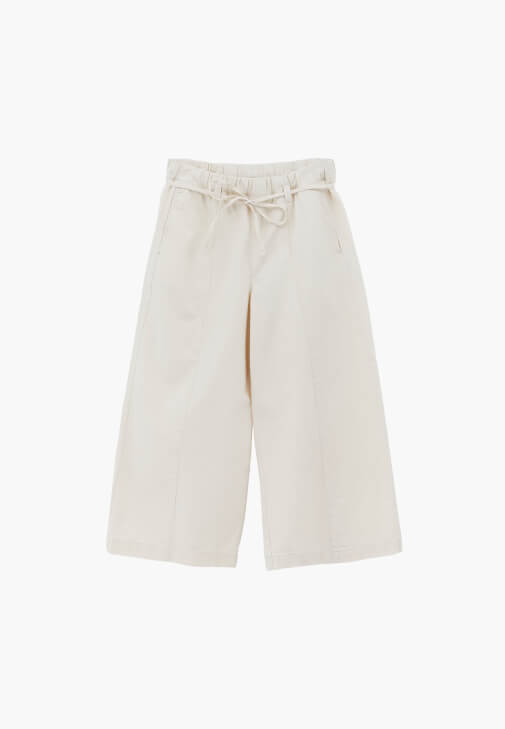 Culotte Pantolon ve Ajurlu Kazak Kombini