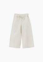 Bayan Bej Yüksek Bel Culotte Pantolon