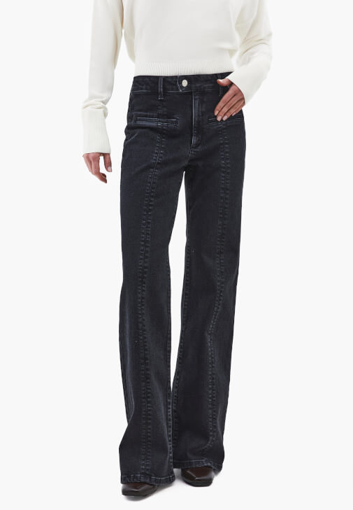 Flare Denim ve Ceket Kombini