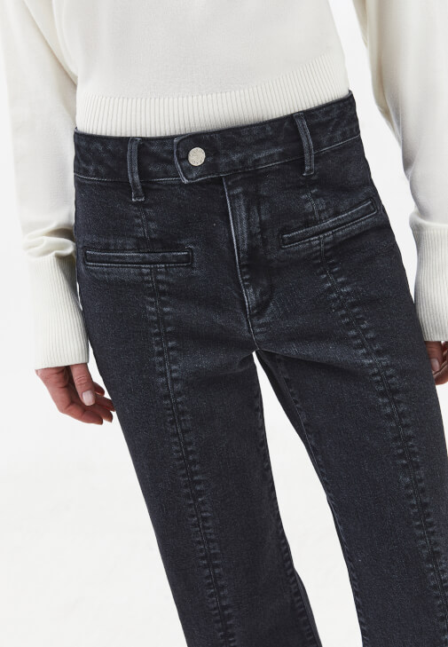 Flare Denim ve Ceket Kombini