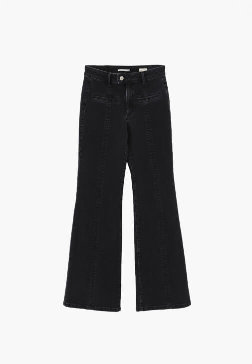 Flare Denim ve Ceket Kombini