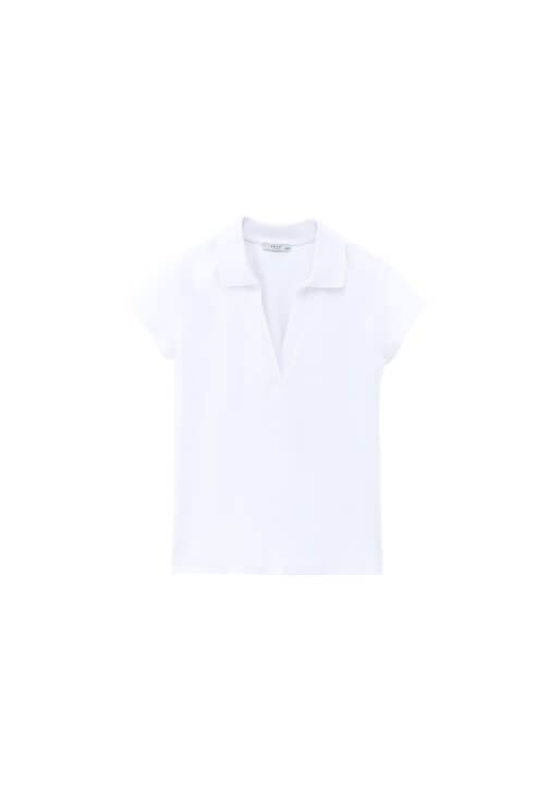 Polo Yaka Tişört ve Skinny-Fit Pantolon Kombini