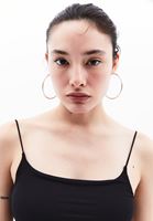 Bayan Gümüş Sallantılı Halka Küpe