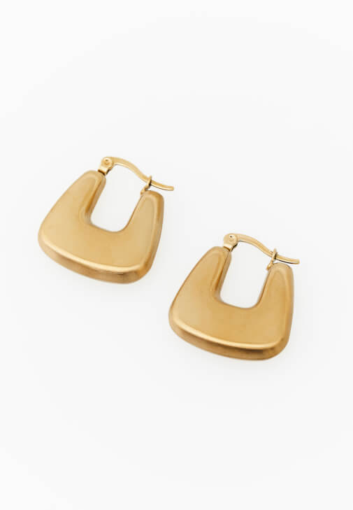 Altın Çelik Sallantılı Küpe