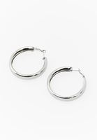 Bayan Gümüş Halka Küpe