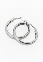 Bayan Gümüş Halka Küpe