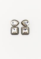 Bayan Çok Renkli Taş Detaylı Küpe