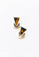 Bayan Sarı Taş Detaylı Küpe