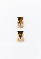 Bayan Sarı Taş Detaylı Küpe