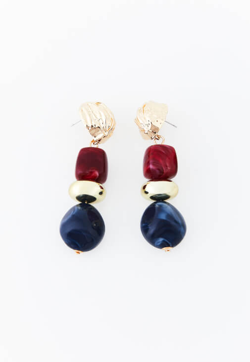 Mavi Sallantılı Küpe