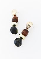 Bayan Kahverengi Sallantılı Küpe