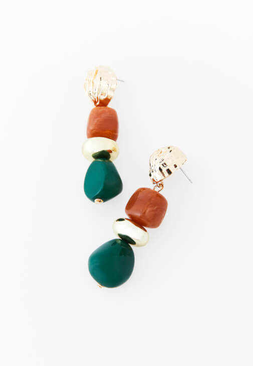 Yeşil Sallantılı Küpe