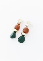 Bayan Yeşil Sallantılı Küpe