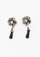 Bayan Siyah Sallantılı Küpe