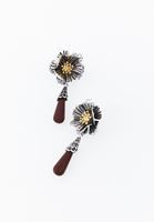 Bayan Kahverengi Sallantılı Küpe