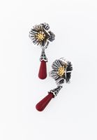 Bayan Kırmızı Sallantılı Küpe