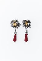 Bayan Kırmızı Sallantılı Küpe