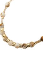 Bayan Krem Taşlı Kolye