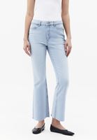 Bayan Mavi Kick Flare Denim Pantolon