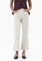 Bayan Bej Kick Flare Denim Pantolon