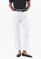 Bayan Beyaz Kick Flare Denim Pantolon