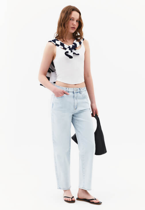 Mavi Mom-Fit Denim Pantolon