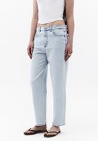 Bayan Mavi Mom-Fit Denim Pantolon