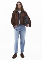 Bayan Mavi Mom-Fit Denim Pantolon