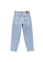 Bayan Mavi Mom-Fit Denim Pantolon