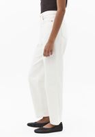 Bayan Bej Mom-Fit Denim Pantolon