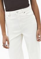 Bayan Bej Mom-Fit Denim Pantolon