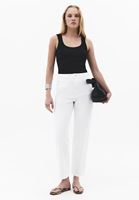 Bayan Beyaz Mom-Fit Denim Pantolon