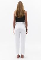 Bayan Beyaz Mom-Fit Denim Pantolon