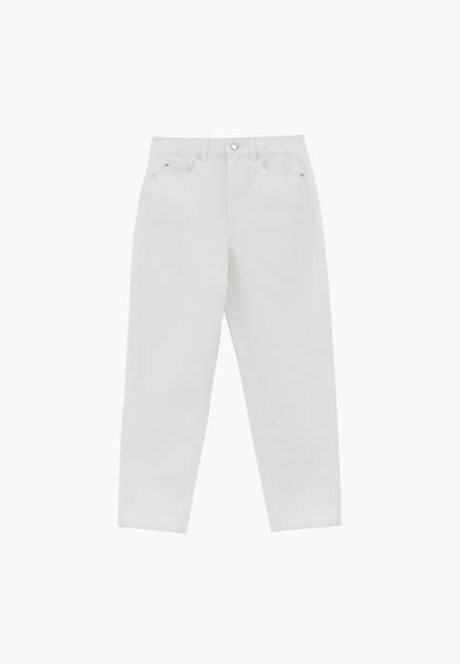 Mom-Fit Denim ve Modal Atlet Kombini