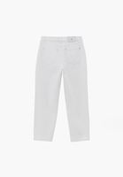 Bayan Beyaz Mom-Fit Denim Pantolon