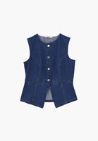 Bayan Mavi Düğmeli Denim Yelek ( TENCEL™ )