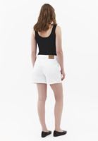 Bayan Beyaz Yüksek Bel Denim Şort