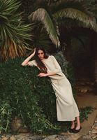 Bayan Bej Orta Bel Triko Etek