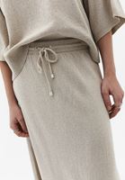 Bayan Bej Orta Bel Triko Etek