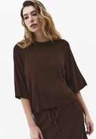 Bayan Kahverengi Bisiklet Yaka Triko Kazak