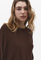 Bayan Kahverengi Bisiklet Yaka Triko Kazak