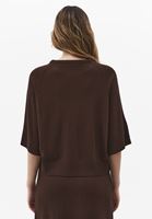 Bayan Kahverengi Bisiklet Yaka Triko Kazak