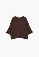 Bayan Kahverengi Bisiklet Yaka Triko Kazak