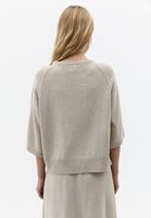 Bayan Bej Bisiklet Yaka Triko Kazak